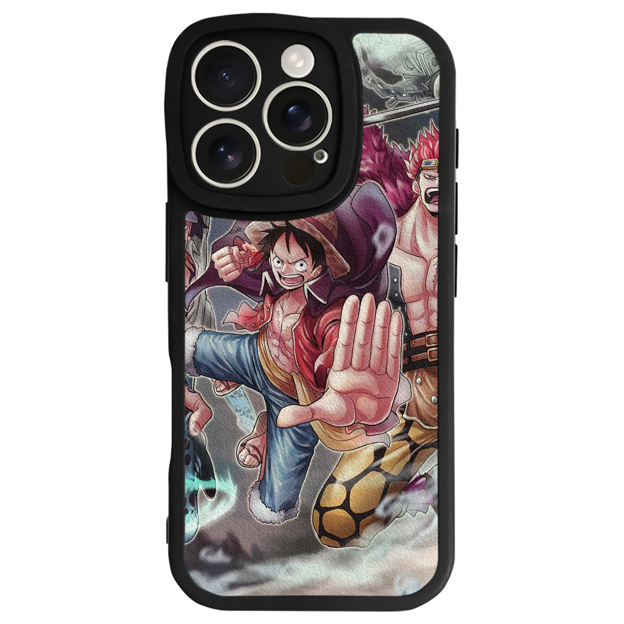 （画像用） ワンピース ONE PIECE 【iPhone 16シリーズ対応】シリコンスマホケース（レザー調） 材質：シリコン